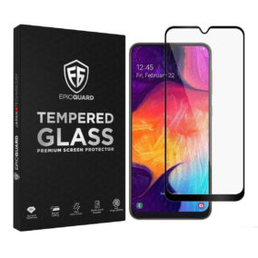 Folie Sticla EpicGuard Samsung Galaxy A50 Protectie Premium, Full Cover, Full Glue, Negru