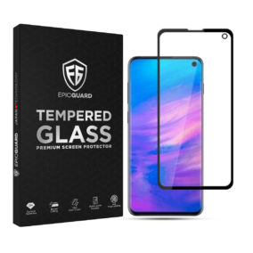 Folie Sticla Epic Guard Samsung Galaxy S10e, Protectie Premium 3D, Full Cover, Negru