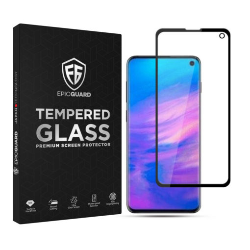 Folie Sticla Epic Guard Samsung Galaxy S10e, Protectie Premium 3D, Full Cover, Negru